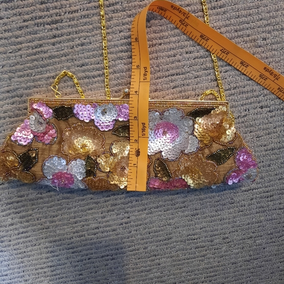 Clutch with sequins in gold silver brown pink - Picture 4 of 6